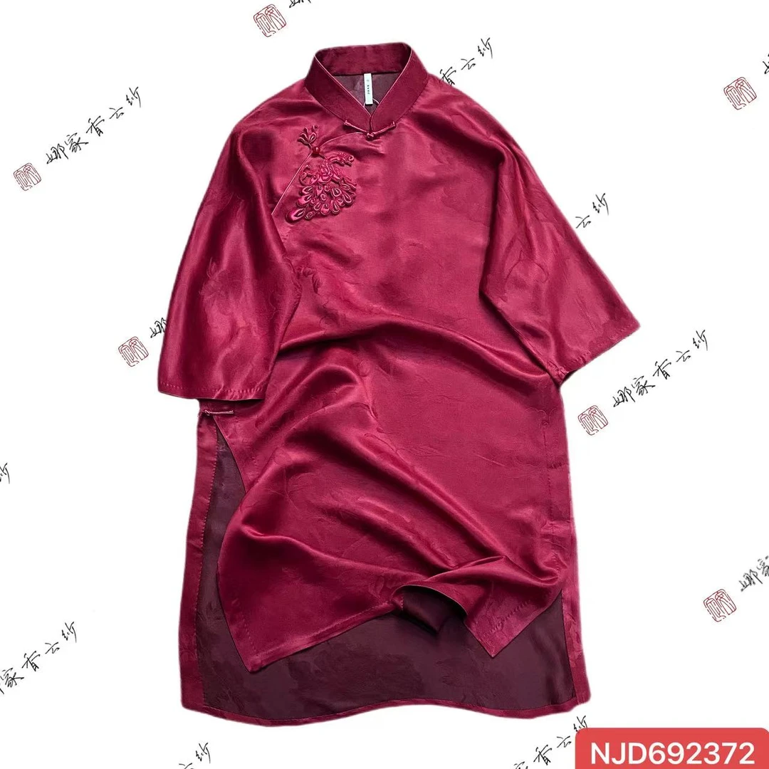 娜家国风非遗红色半袍NJD（692372）上衣复古中国风设计师