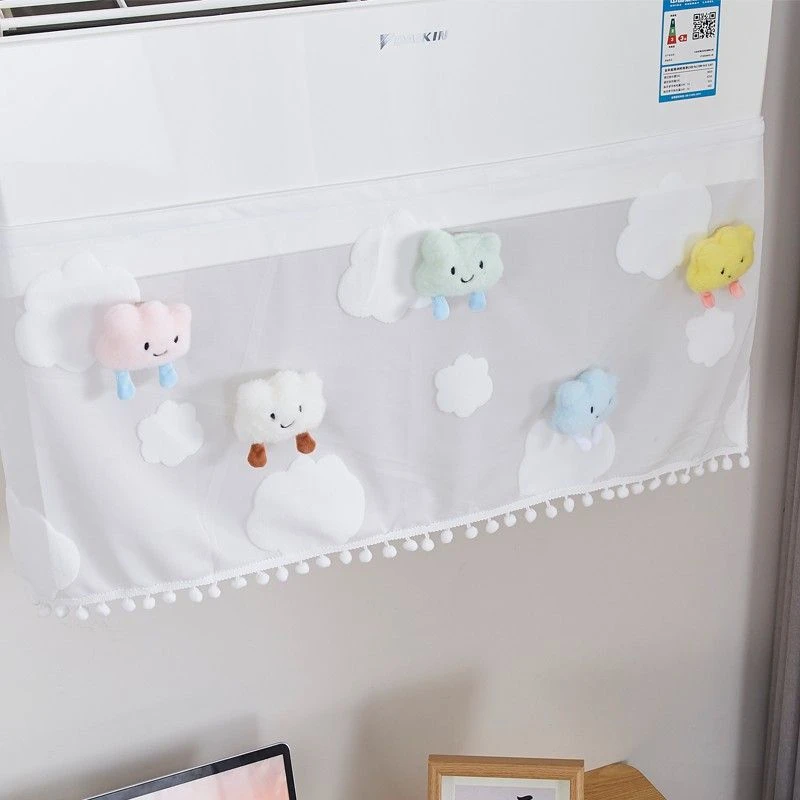 空调防直吹挡风帘纱布月子婴儿挡风罩魔术贴免打孔挡风板挡风神器