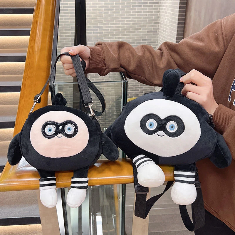 可爱蛋仔包包搞怪学生双肩包韩版书包日系背包卡通包ins毛绒包女