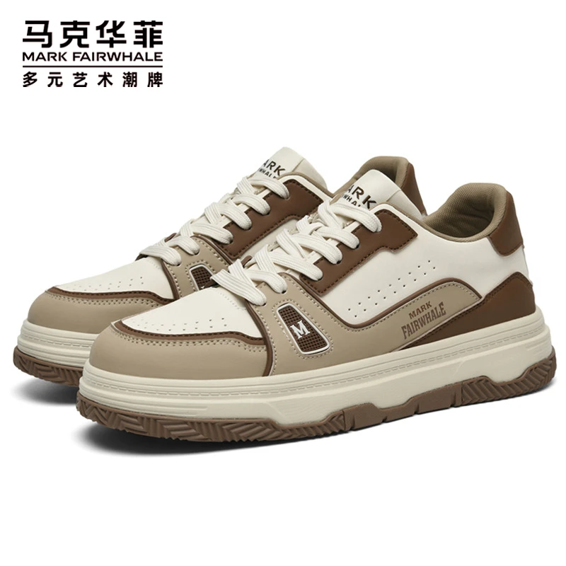 马克华菲男鞋2025春季新款百搭板鞋潮鞋休闲时尚透气厚底男轻便鞋