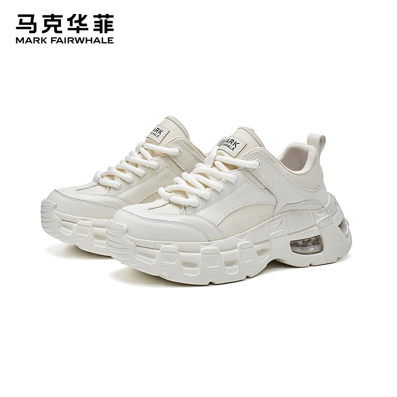 马克华菲男鞋秋季2025新款老爹鞋男厚底增高运动百搭鞋子潮牌男鞋