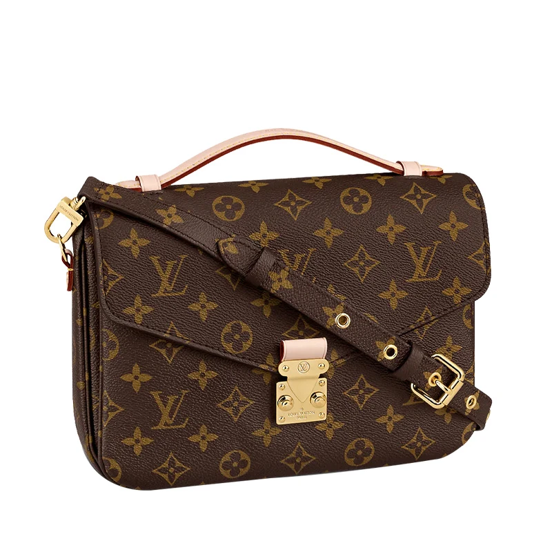 99新 LouisVuitton/路易威登 帆布拼牛皮饰边邮差包赠礼盒防尘袋