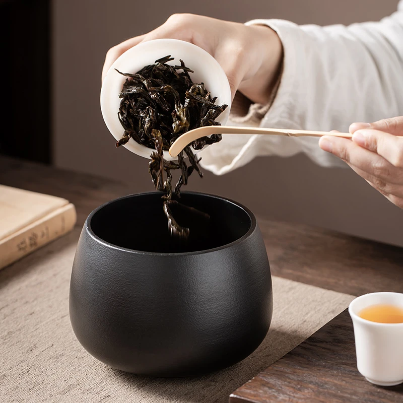 大容量茶渣缸陶瓷茶洗桌面废水桶中式建水简约杯洗洗缸粗陶废水盂