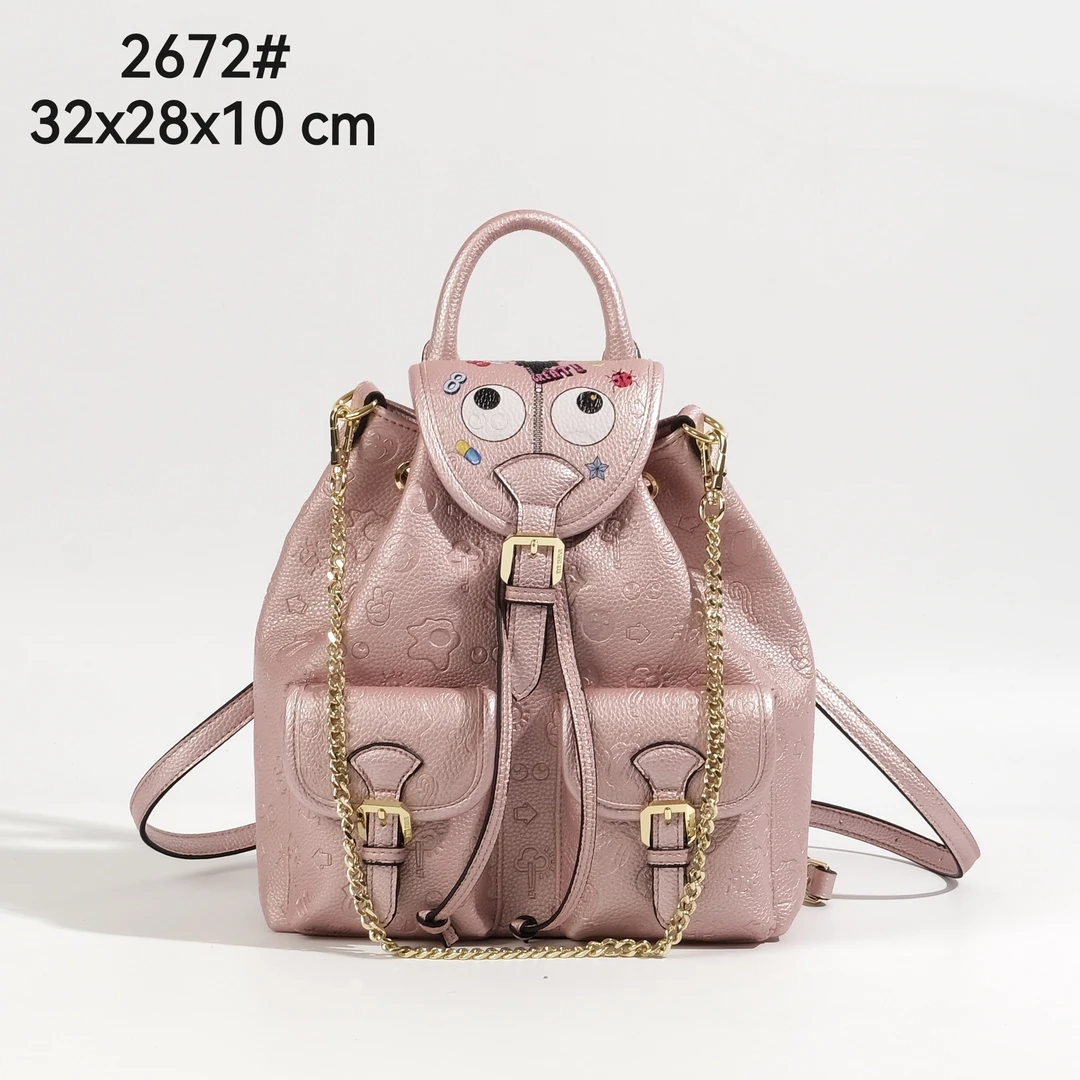 小田姐姐【EYE THEME】大眼睛手提双肩背包2672粉时尚