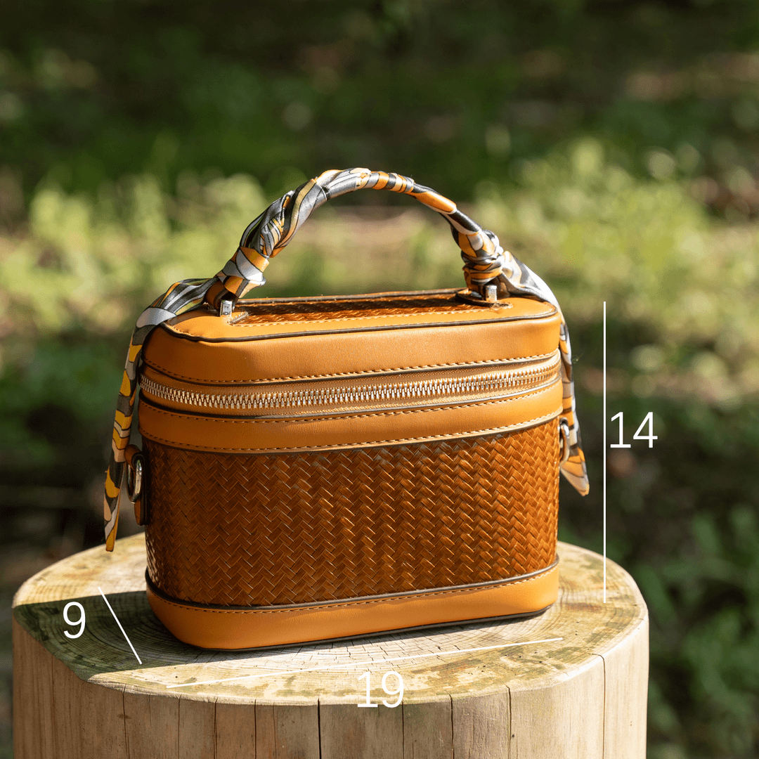 【发财桶包】竹编时尚包竹制手提包斜挎包单肩包女包手机包夏季百搭