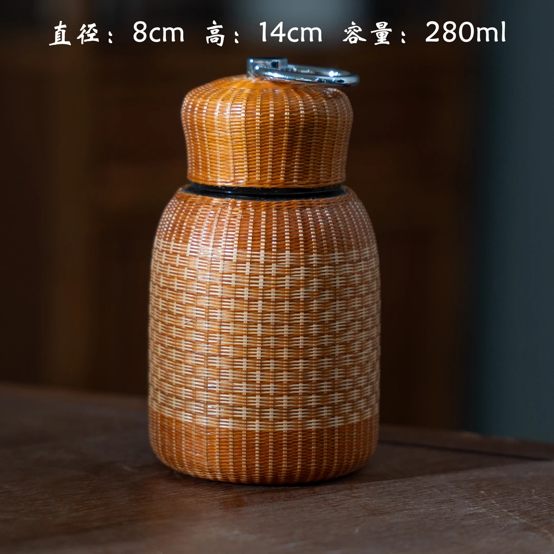 【小胖】竹编保温杯非遗手工全包泡茶杯便携创意