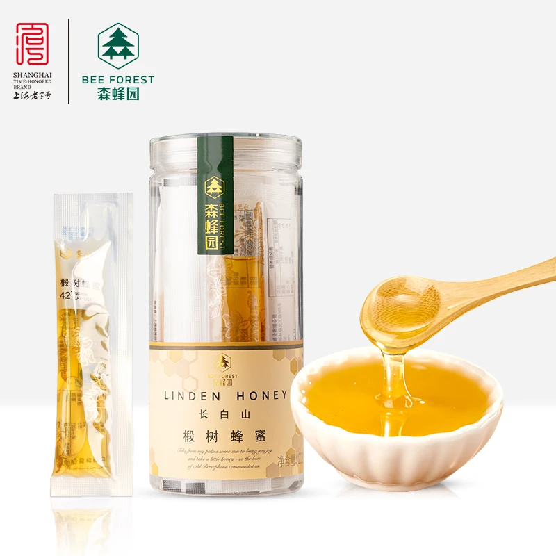 森蜂园长白山椴树蜂蜜15g*15条/桶纯正小袋