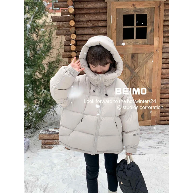 （奶油童仓）003反季冬季新款女童羽绒服短款加厚中大童儿童面包