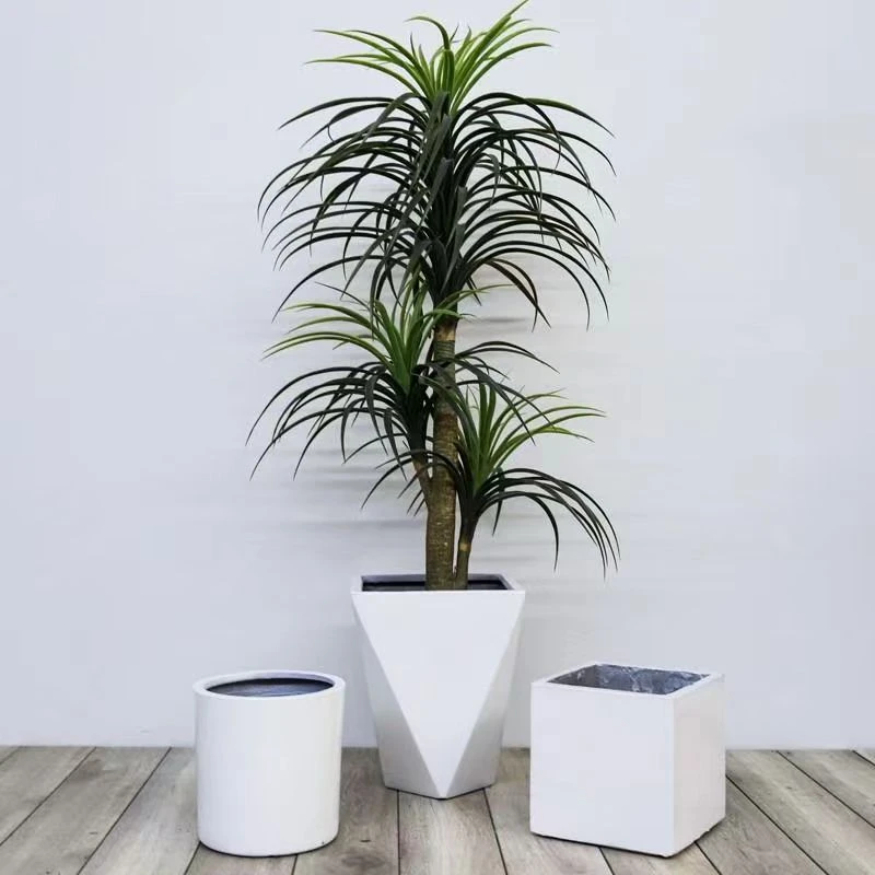 北欧创意水泥花盆简约轻奢现代风客厅阳台庭院绿植可定制菱形花盆