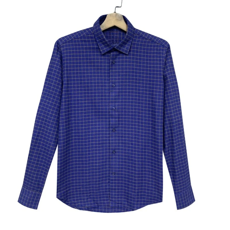 恺【温暖棉】百年品牌长袖衬衫高级定制休闲男款免烫CS077