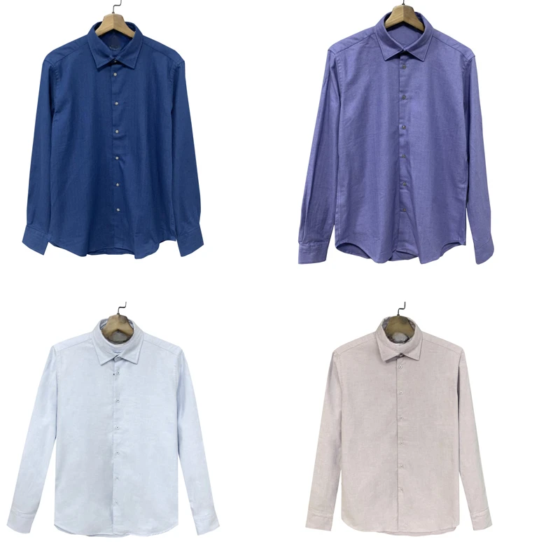 恺【棉+绵羊毛】秋冬磨毛男士长袖衬衫4色集合CS119