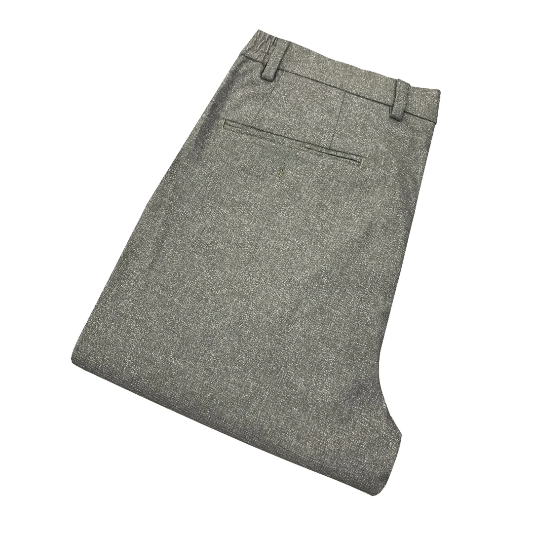 鸟【产地日本】绿灰色四季款男士百搭直筒轻奢商务西装西裤XK033