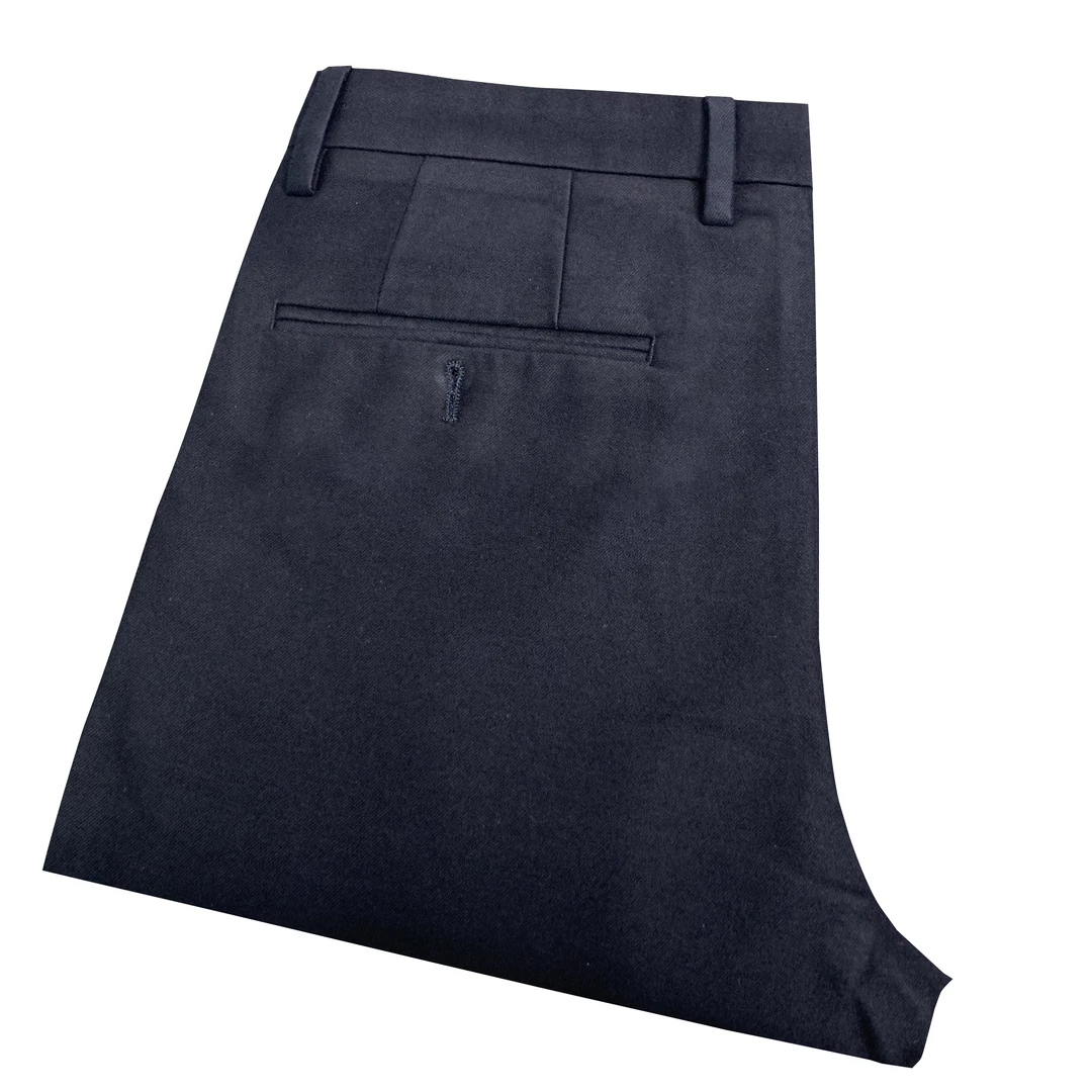 鸟【四面料】黑蓝色男士百搭直筒轻奢微弹秋冬厚款简约休闲裤XK232