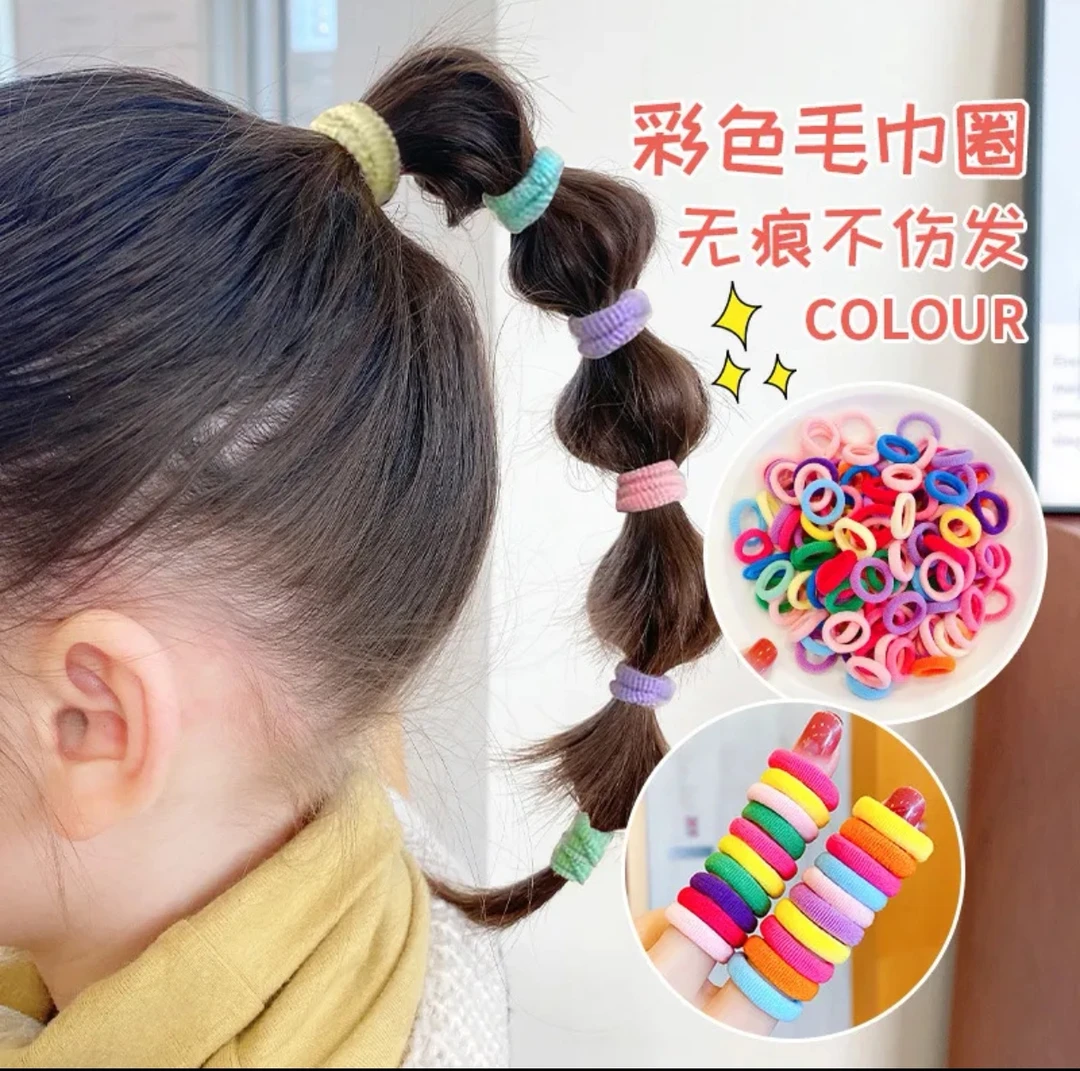 女孩的夏季可爱发饰高弹力不伤发儿童可爱发绳加厚清凉绳强拉不断