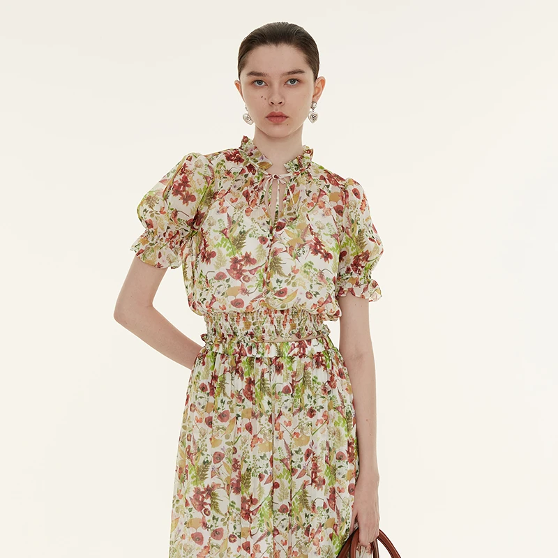 [粉丝专享]Caroline夏季雪纺衫ECRQ415A