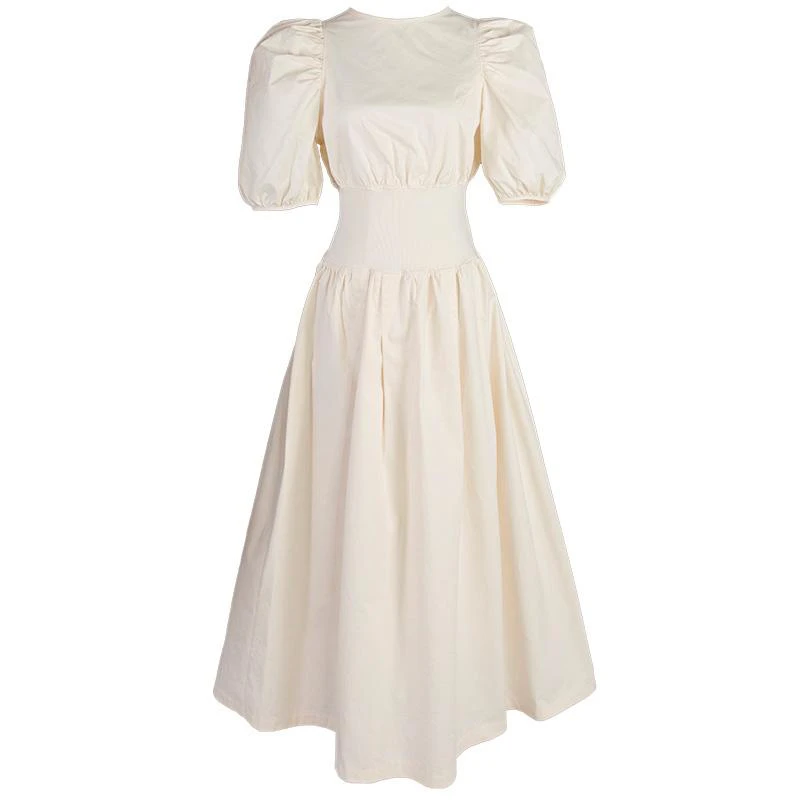 苗苗服饰轻奢女装显瘦气质法式小众泡泡袖连衣裙直播间下单