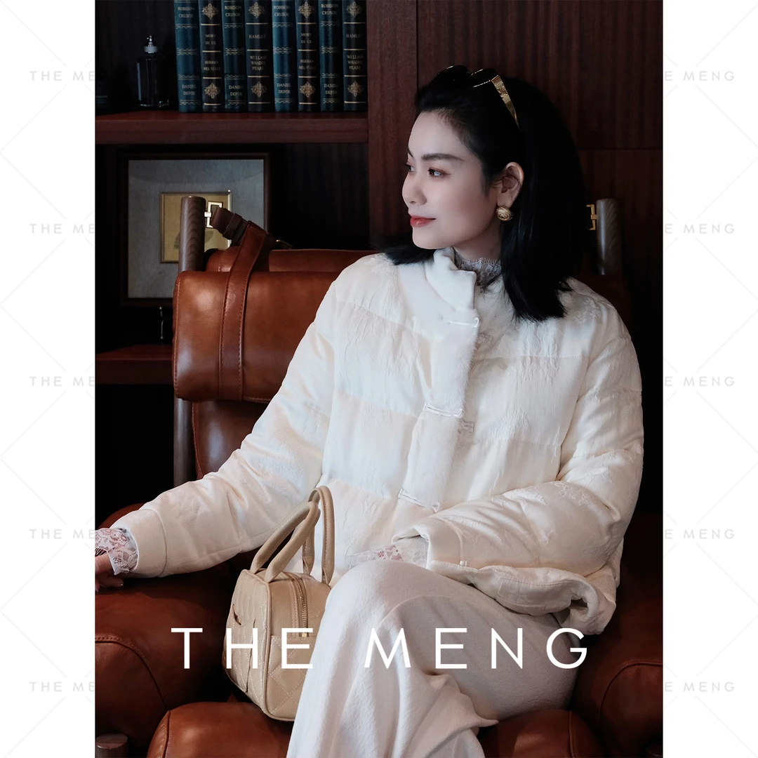 THE MENG【北国】90白鹅绒水貂毛锁温御寒新中式羽绒服#M244N0085