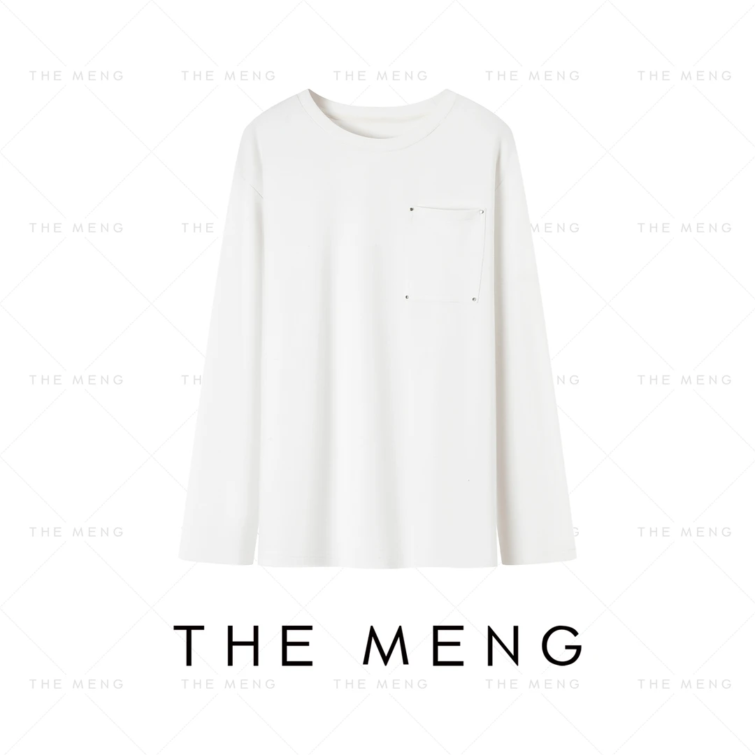 THE MENG【暖阳】纸片人上衣纯色通勤设计感长袖T恤#SA8731
