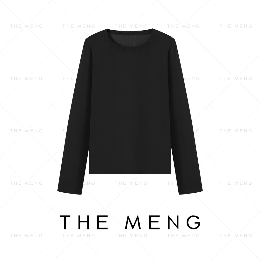 THE MENG【简意】18针三醋酸精梳棉透气舒适凉感长袖T恤#M243D0120