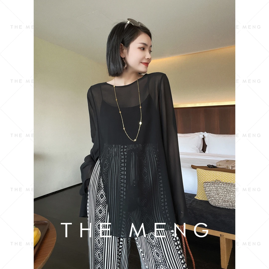 THE MENG【柔雾】12姆米6A级桑蚕丝打造的柔雾罩衫#M241B144