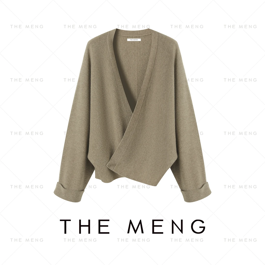 THE MENG【情书】高支极细美丽诺绵羊毛阿拉善山羊绒开衫#M243E0236