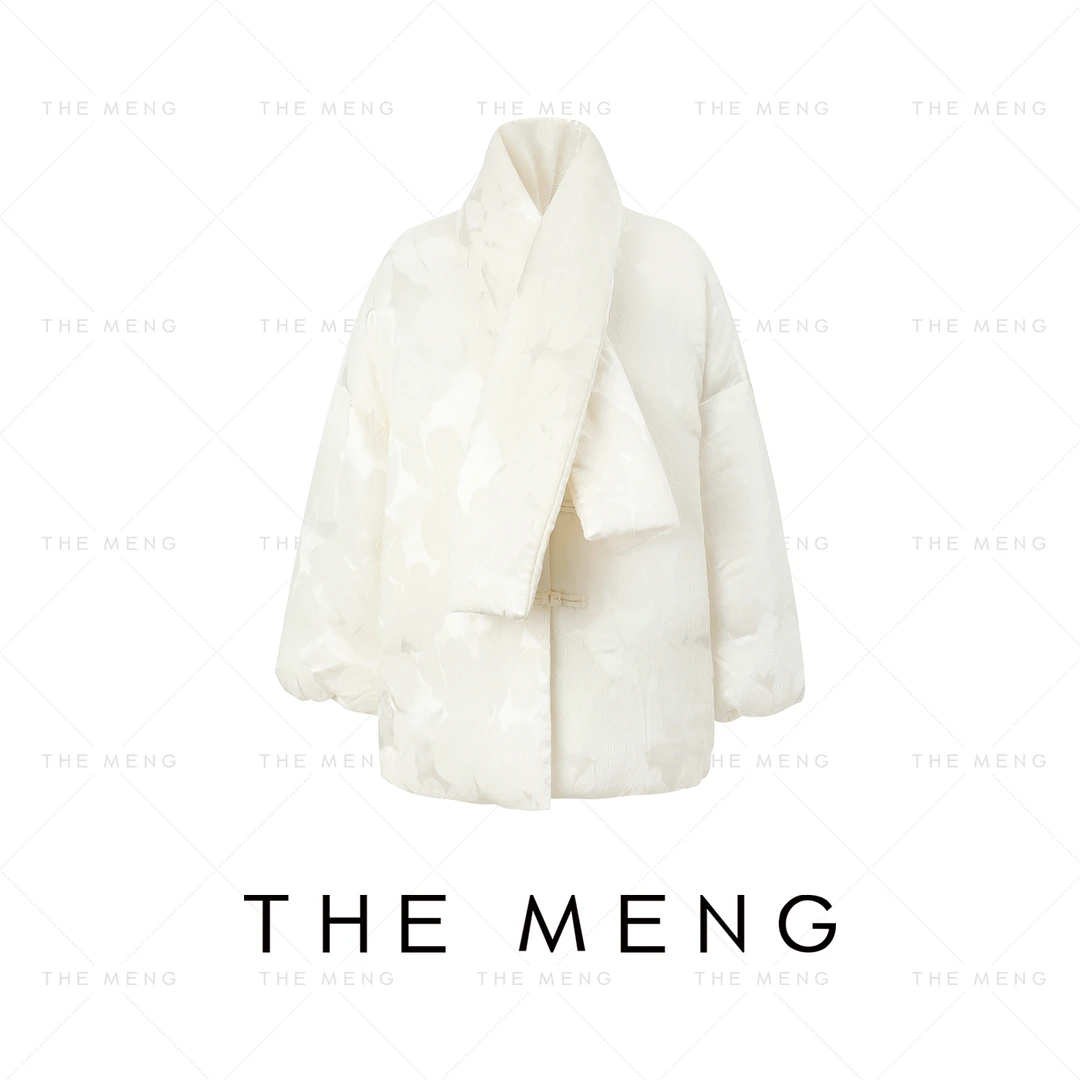 THE MENG【兰亭】90鹅绒填充桑蚕丝国风短款羽绒服#M234N052