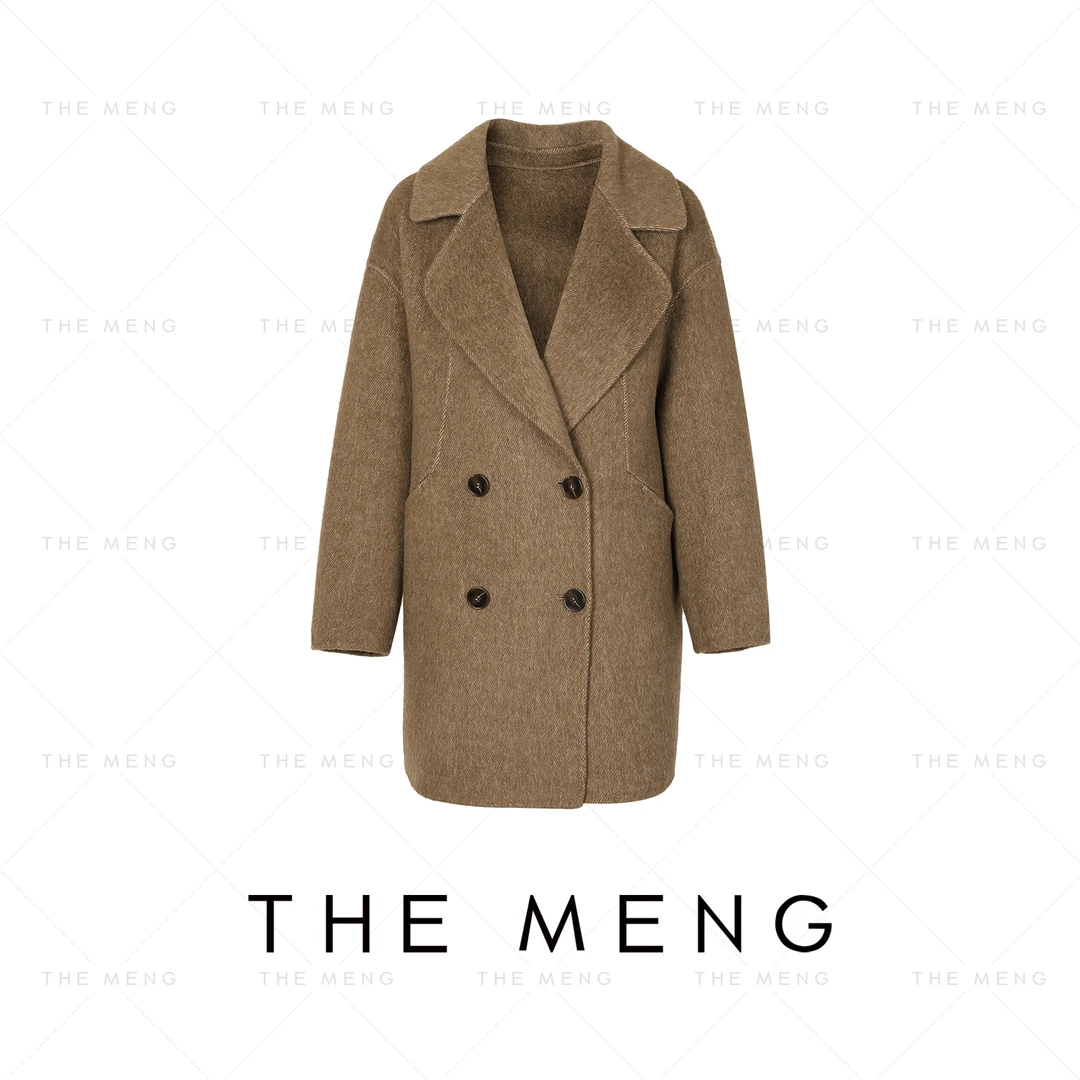 THE MENG【瑞士】高定羊毛双面呢大衣植绒休闲通勤毛呢大衣#WA1338
