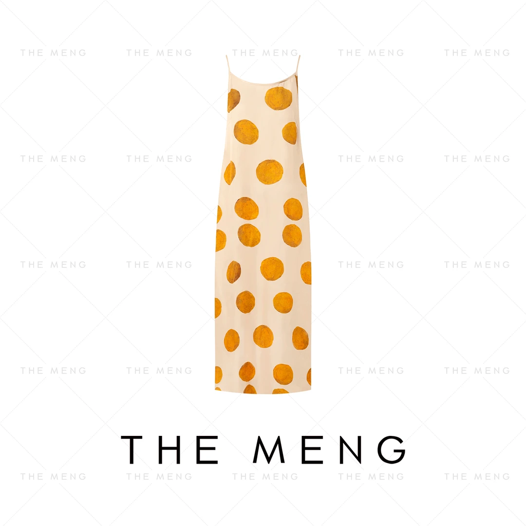 THE MENG【金波波】铜氨丝限定晕染工艺修身吊带裙#M241G263