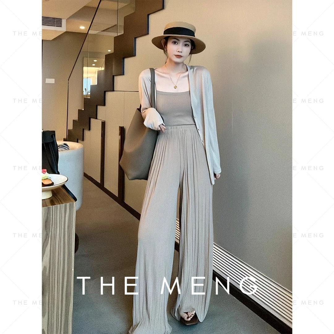 THE MENG【夏日必备】气质百搭薄款休闲针织开衫透气纯色#SL6285