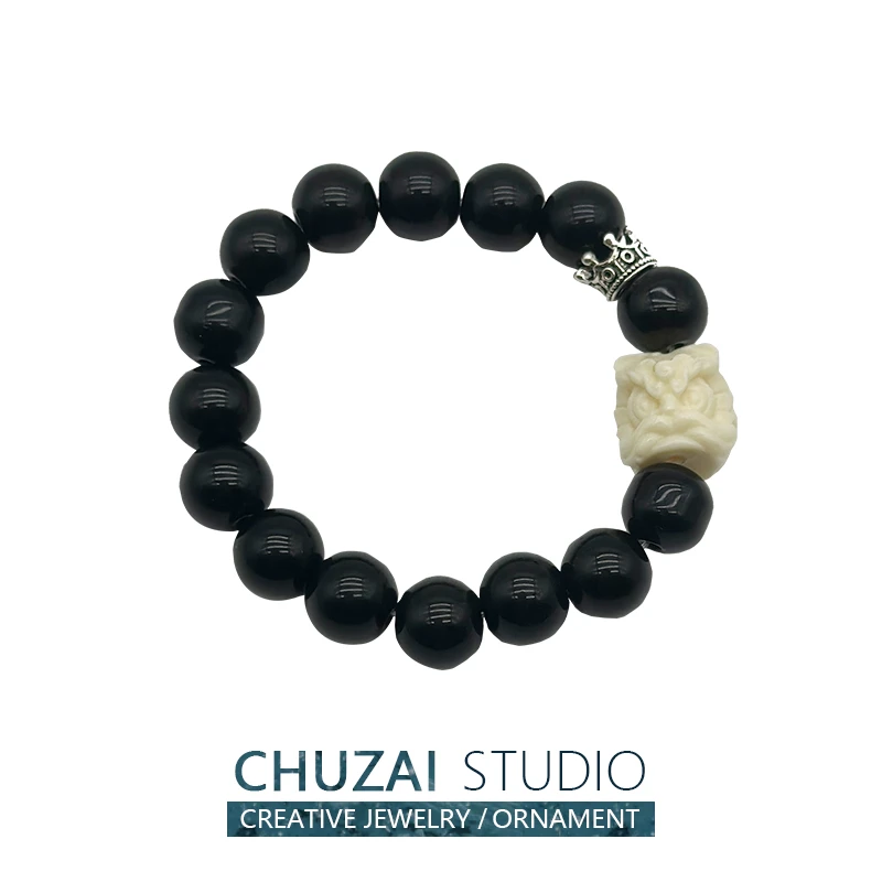 非金属手链 醒狮串珠手链复古民族风ins学生盘玩手串男女情侣礼物