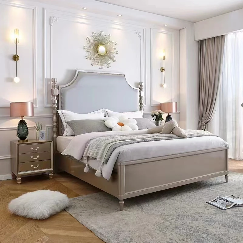 莫里印象实木床大小户型主卧双人大床北欧现代简约婚床欧式