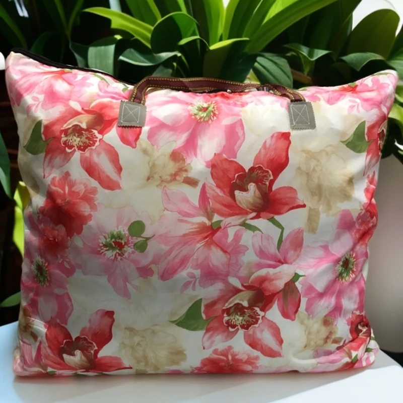 花开富贵特大号收纳袋换季衣服棉被裤子收纳袋全印花牡丹花搬家