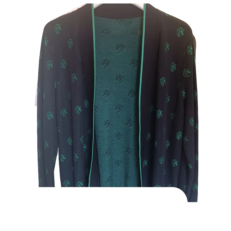 #女士开衫# 小暗花多色设计 秋季百搭时尚暗花长袖开衫F237-9277