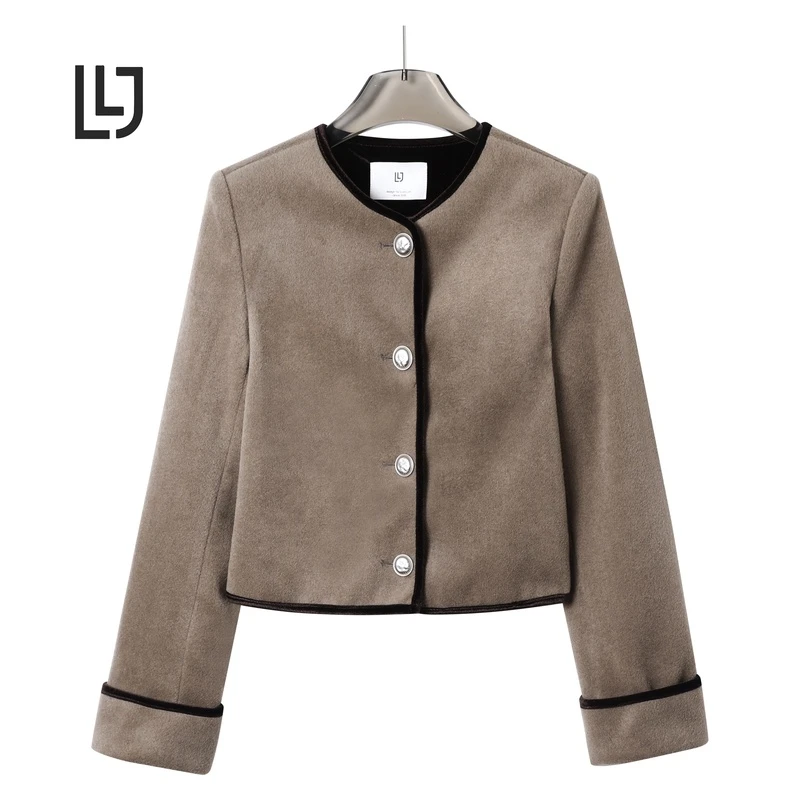 春秋新款外套气质轻奢短款时尚休闲百搭复古小香风外套{卡}DY1031