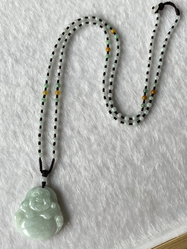 布艺项链 纯手工编织挂坠绳 小米珠链 套头款 扣子款（不包含挂坠）