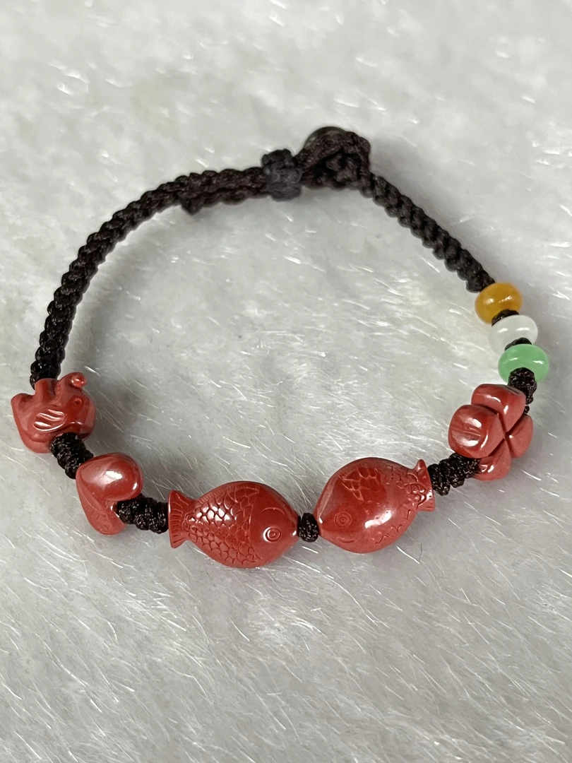 布艺手链 纯手工编织小清新风格手链绳 扣子款