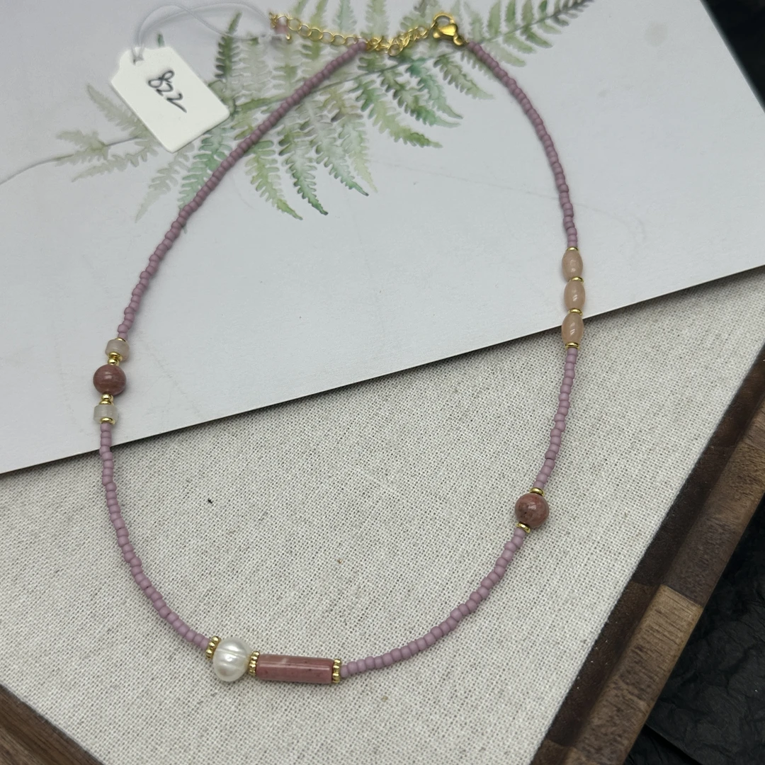 钛钢仿水晶项链 2040手工轻奢时尚百搭女士编织小众素款