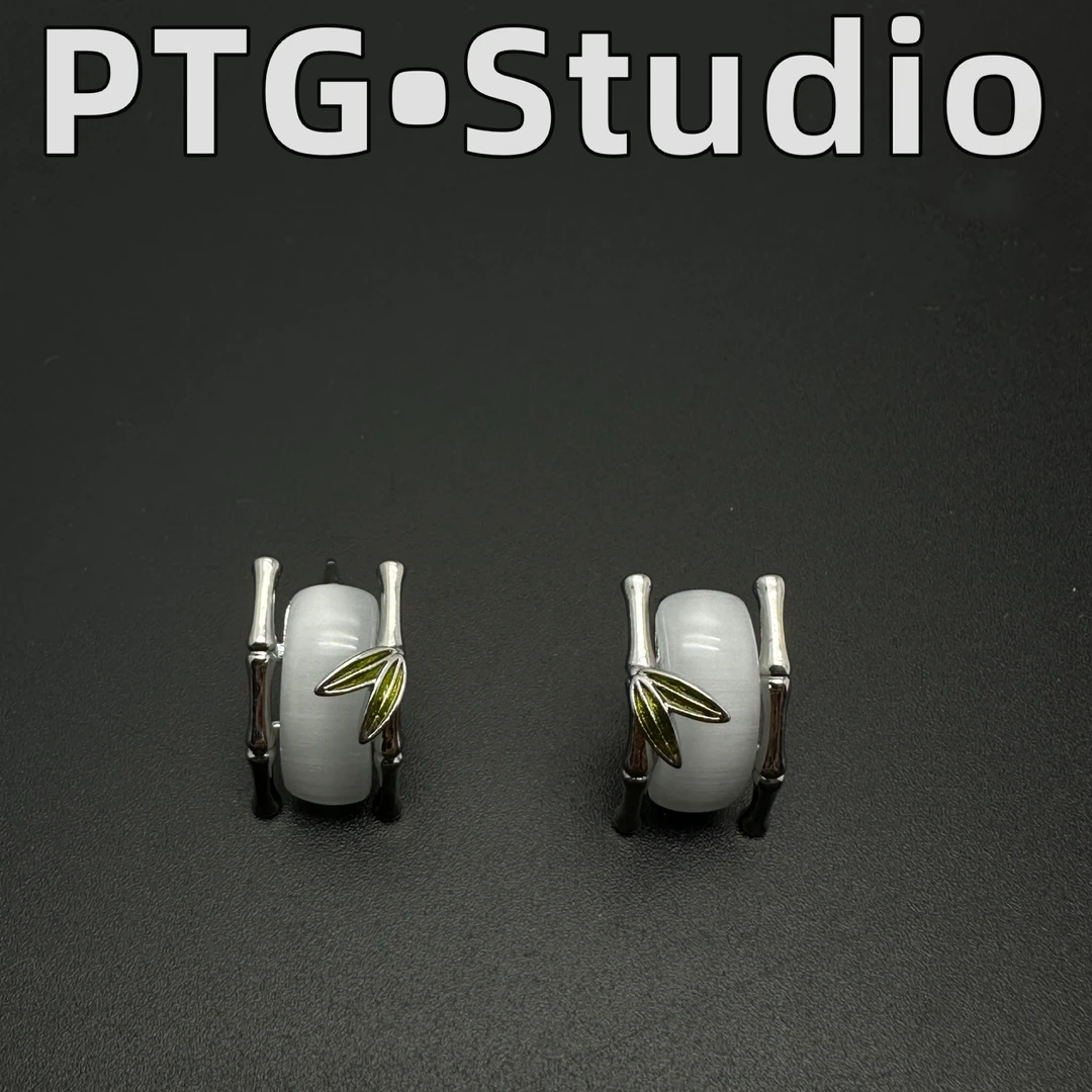 铜合金耳饰 1166简约耳扣手工气质时尚复古小众彩色设计师