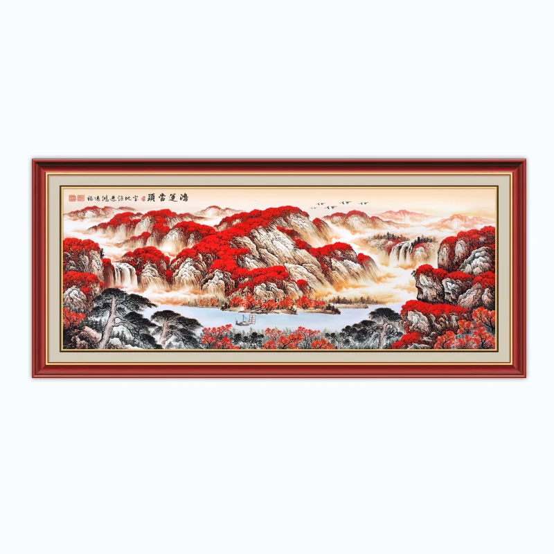 微瑕孤品【0.8米*1.6米】边框鸿运当头科技布挂毯19