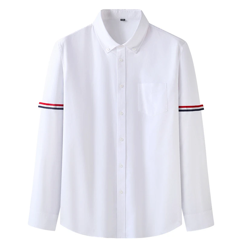 【蝈蝈大码衬衫】大码男装春秋新款棉质衬衫大号撞色休闲衬衣