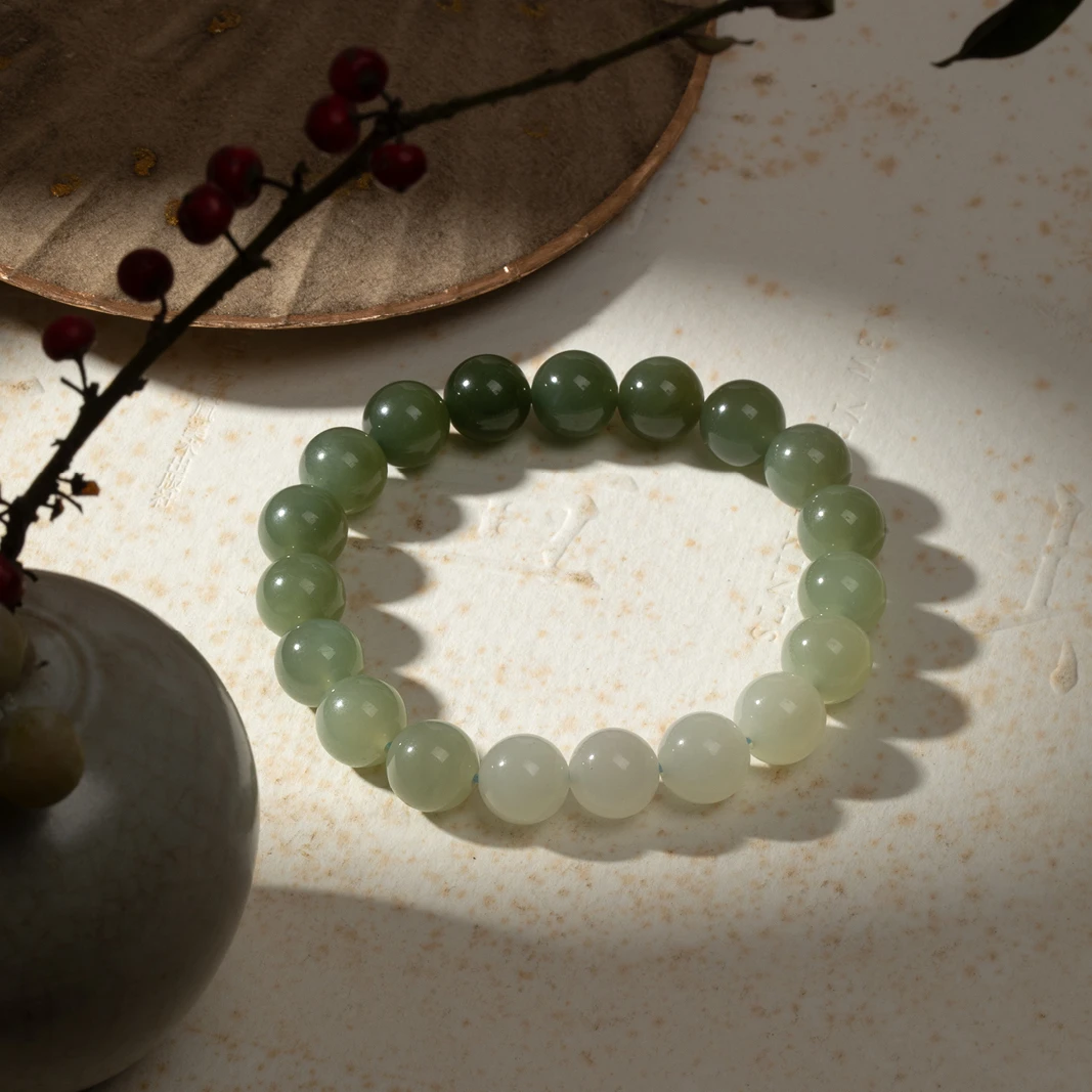 由子野【渐变和田玉手串】10-11mm