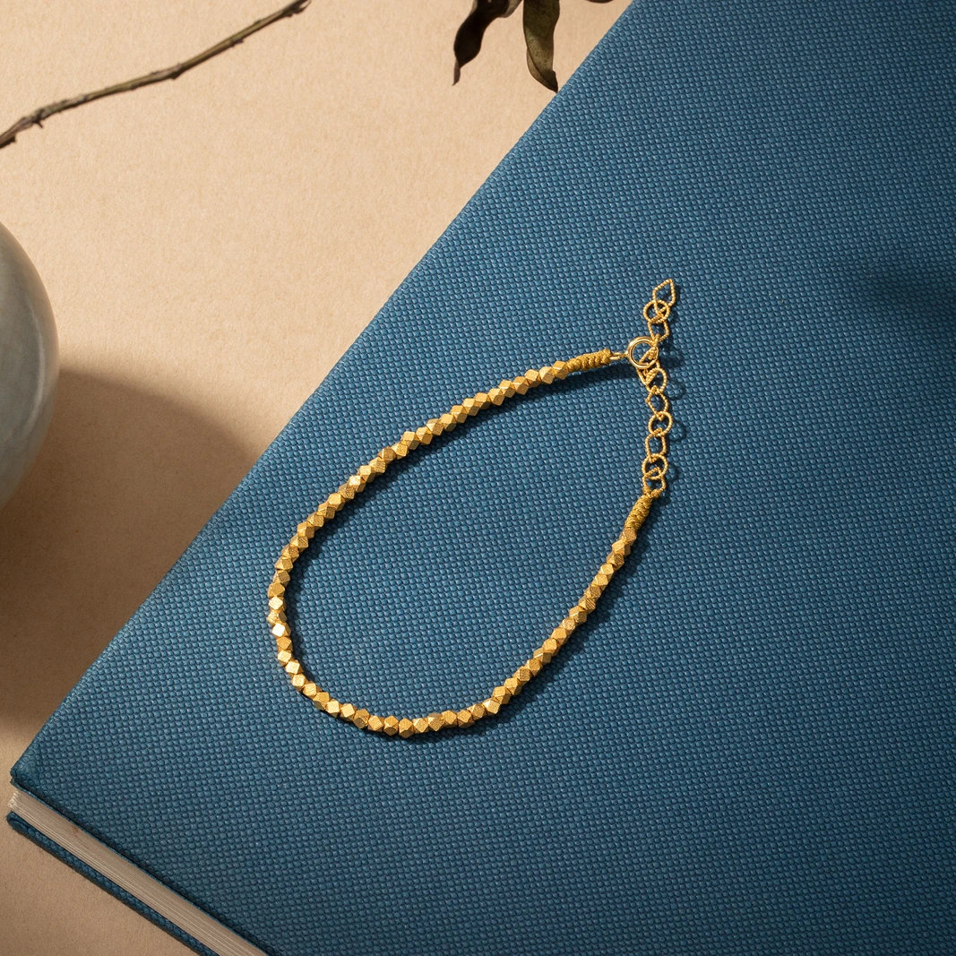 由子野【手编碎金子手链】18k约2.45g