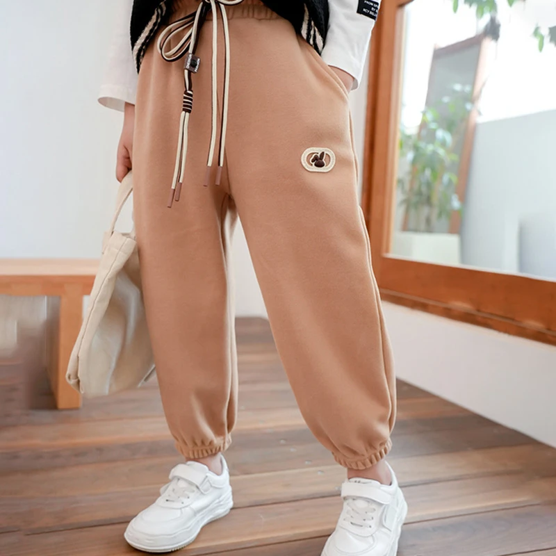 秋冬儿童休闲裤韩版中大童裤子儿童防风裤男女童保暖裤童装裤子