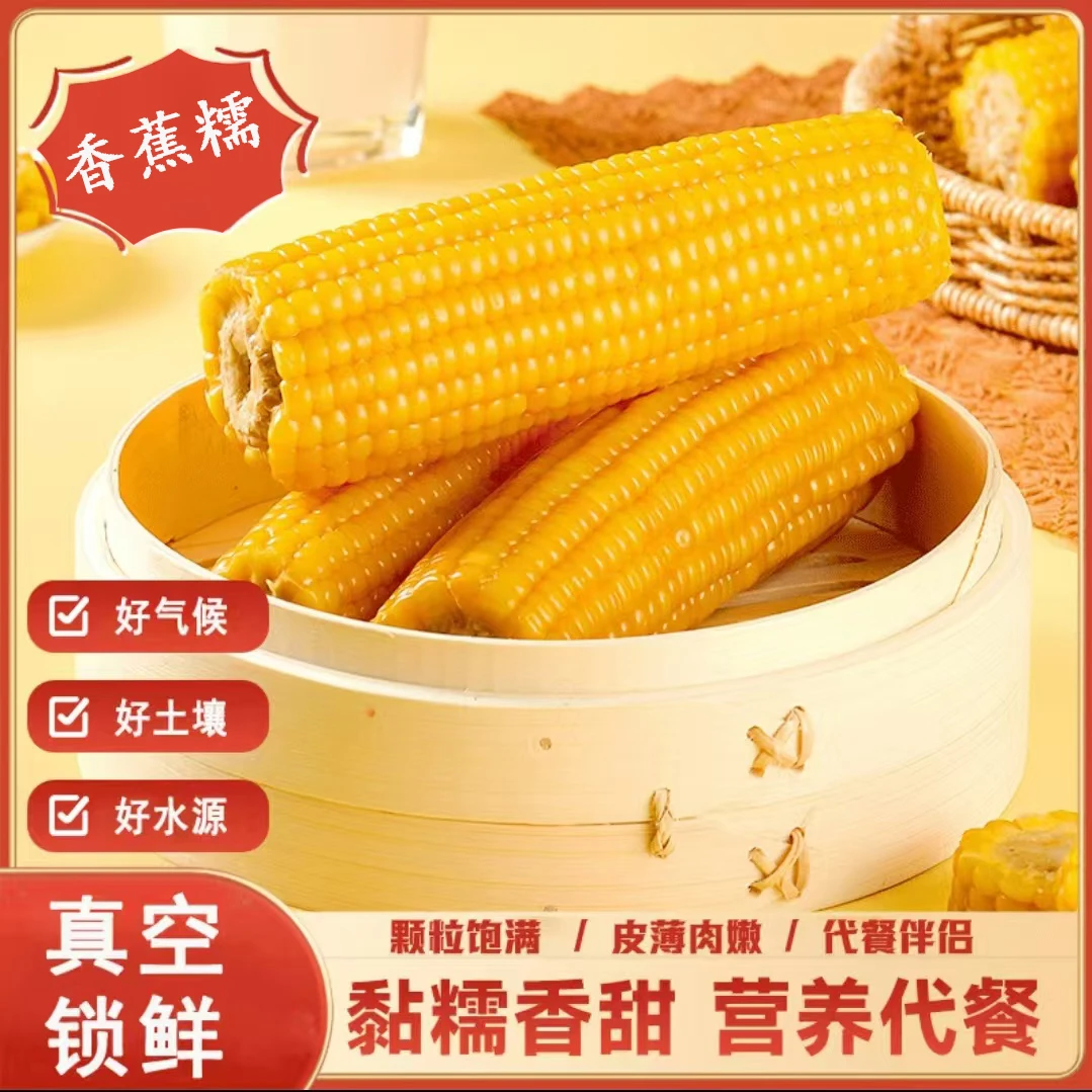 试吃两根】2024年头茬黄糯玉米软糯香粘拍8送2共10支整箱6斤