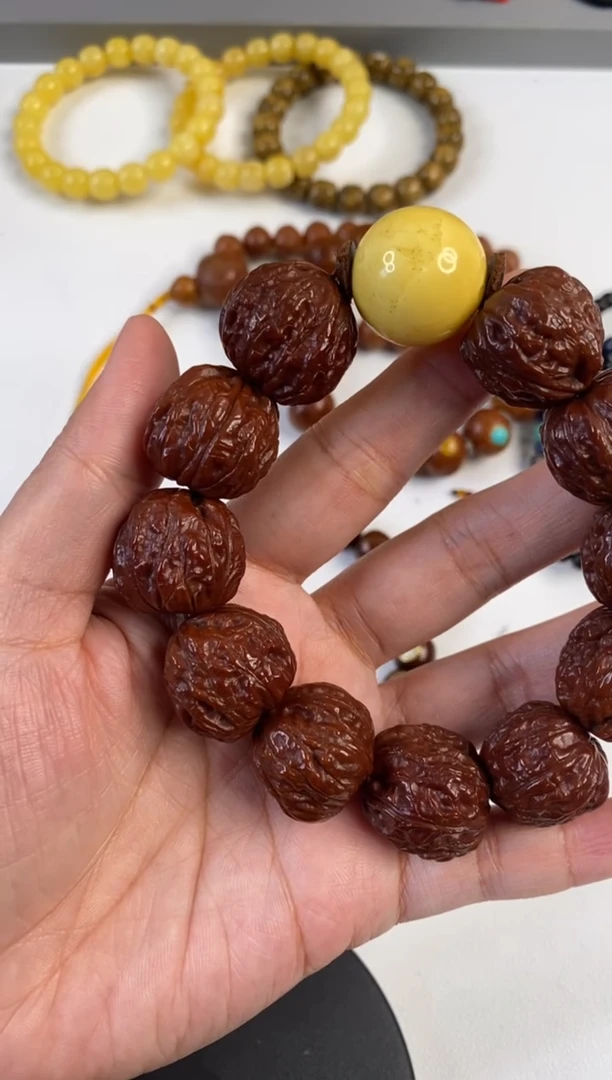 【闪购商品】核桃手串未镶嵌文玩核桃手串