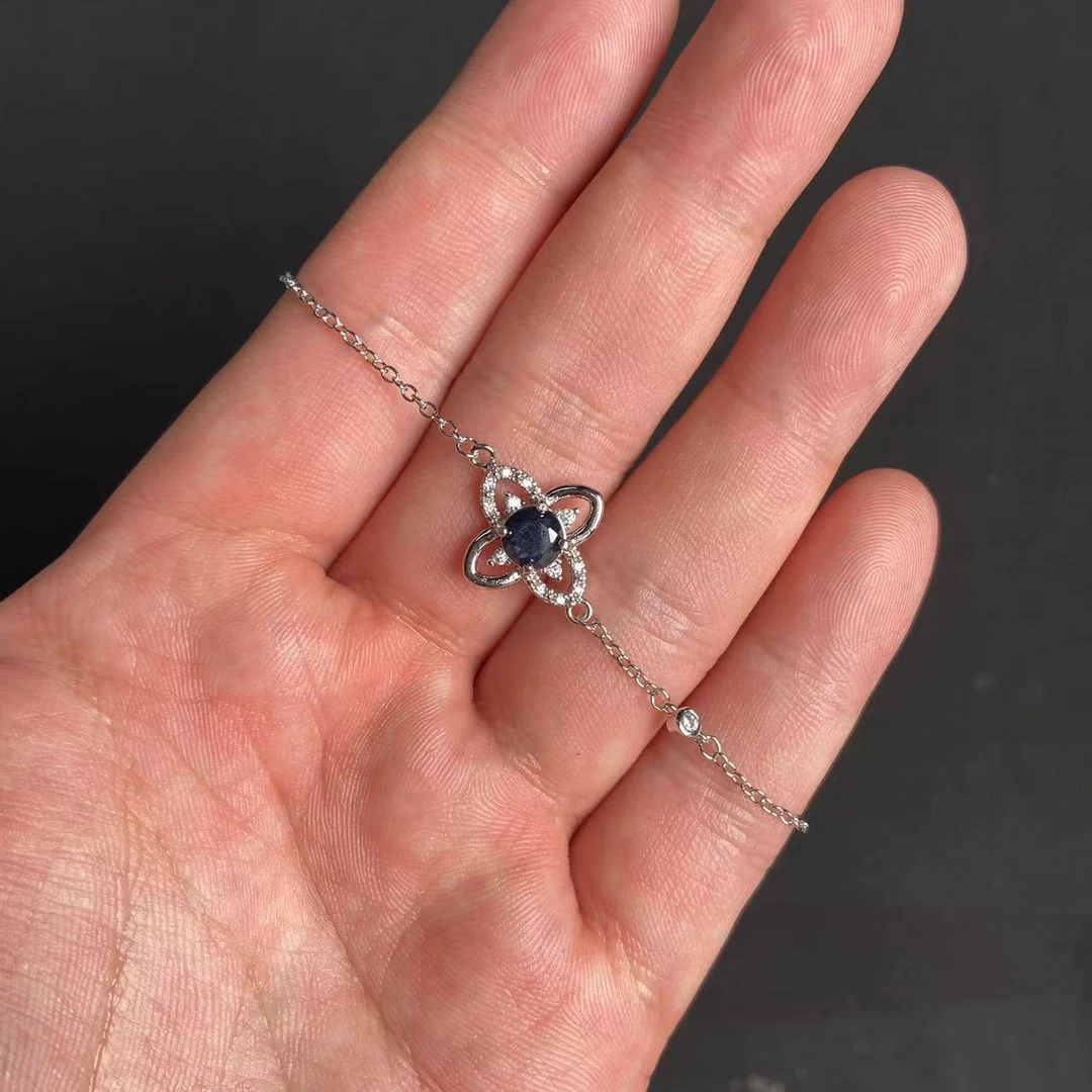 蓝宝石手链蓝色手链T 1A 6*6  a.112