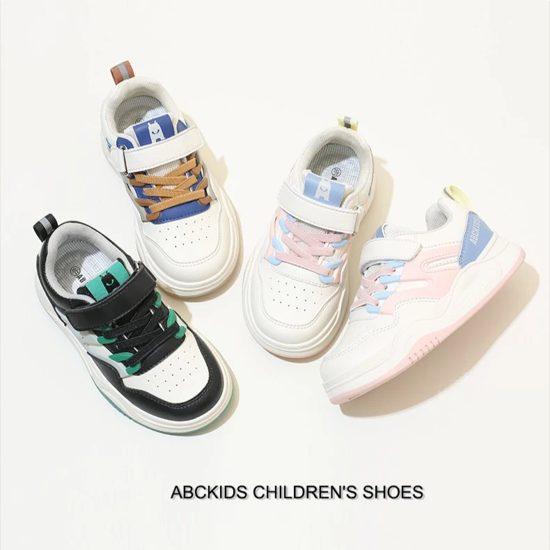 Abckids童鞋秋新款皮面运动鞋儿童男女童休闲鞋SY233603038AX