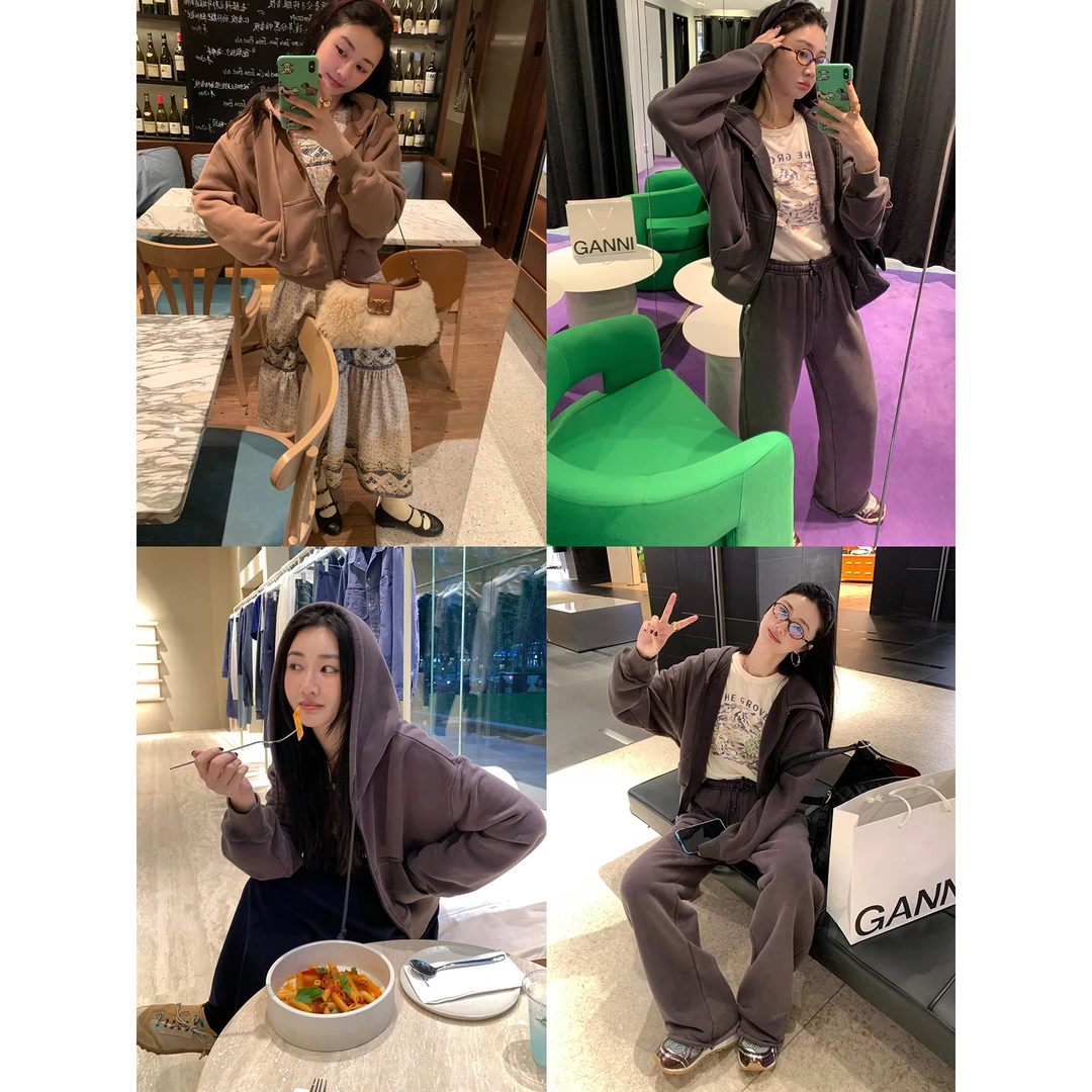 vcruan阿希哥入秋懒人水洗三件套 版型ju好经典卫衣卫裤 RT233543