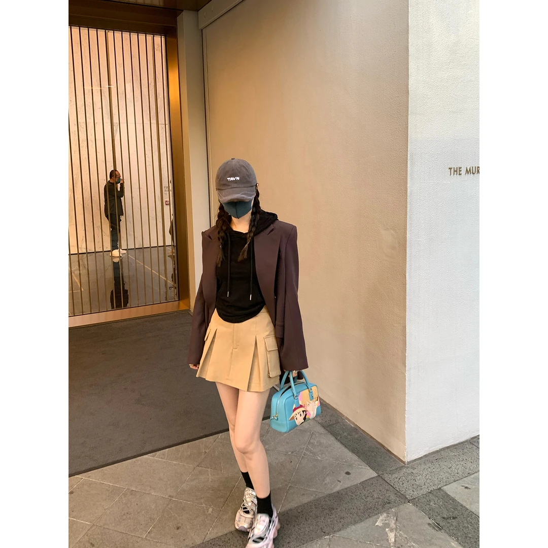 ⼯装卡其裙裤裙裤半身裙女2023年春季新款RK224350