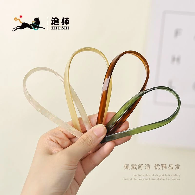 追师醋酸发簪簪子女U型盘发手工明星同款ins七夕节礼物送女友